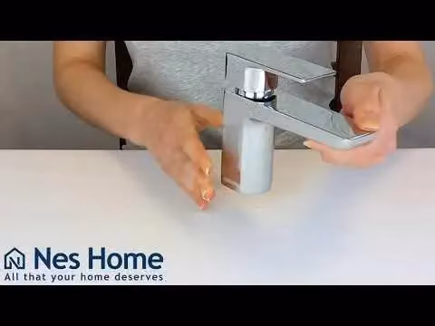 Nes Home Astra Modern Chrome Cloakroom Basin Mono Mixer Tap in Silver – 3