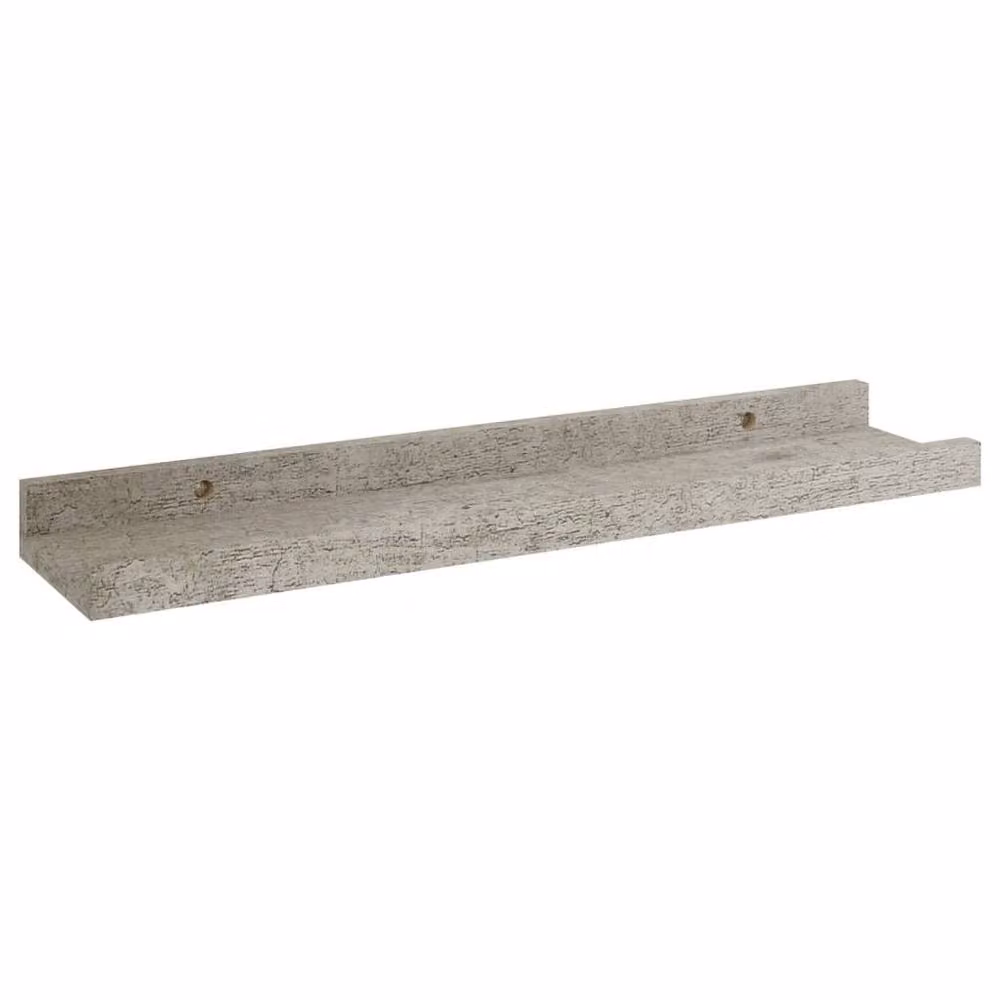 Berkfield Home Wall Mounted Shelves, 4 Piece Set in Concrete Grey, W: 40 cm, D: 9 cm, H: 3 cm – 2