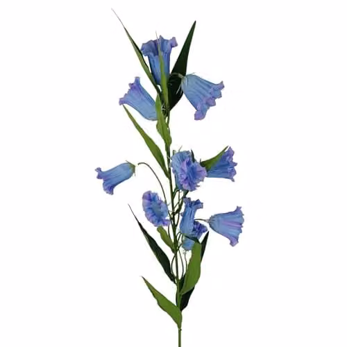Blue Leaf Design Artificial Mixed Floral Tabletop Arrangement in Glass – 1