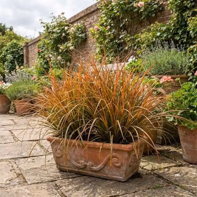 Plants By Post Carex Prairie Fire Fiery Orange and Bronze Evergreen Ornamental Grass