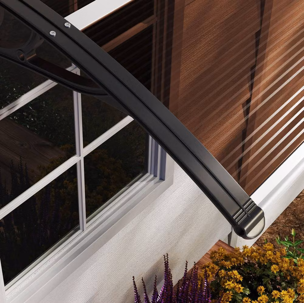 STILVORA Door Canopy with UV Cover in Brown – 5