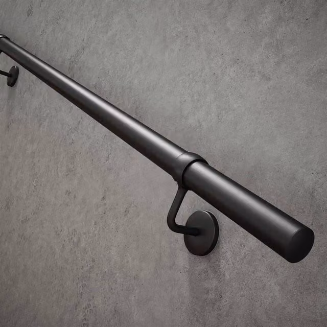 Forgeworks Matt Black Stainless Steel Indoor Stair Handrail Kit 3.6m – 1
