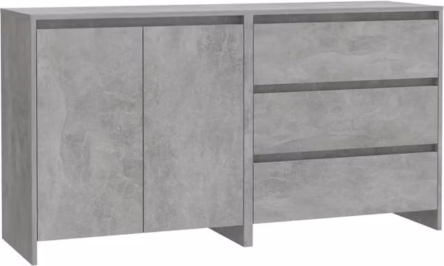 Berkfield Home 2 Piece Modern Sideboard in Concrete Grey Engineered Wood