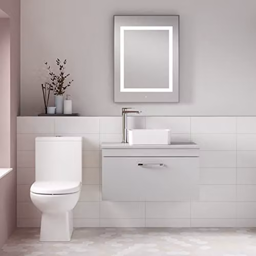 Nuie NCS251 Modern Comfort Height Ceramic Pan and Cistern WC Toilet, White, H: 85.0 cm, W: 37.5 cm, D: 35.0 cm – 2