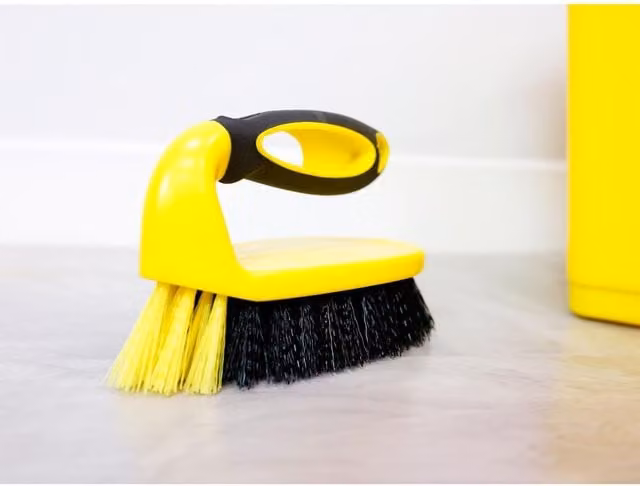 Bulldozer Soft Grip Scrub Brush in Black, Yellow and Multicolour