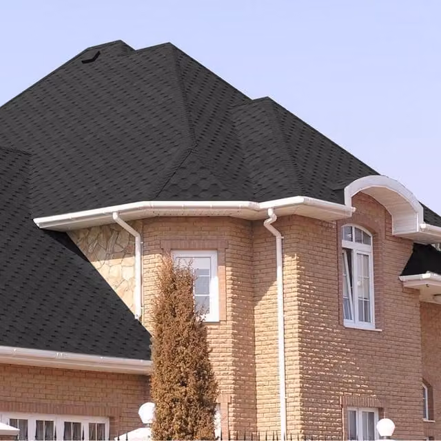 Livingandhome 18-Piece Hexagonal Asphalt Roofing Shingles, Black