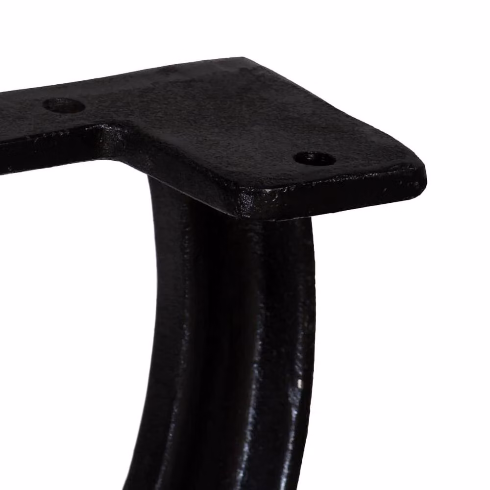 Berkfield Home X-Frame Cast Iron Bench Legs, 2 Pieces, Polished Black – 5