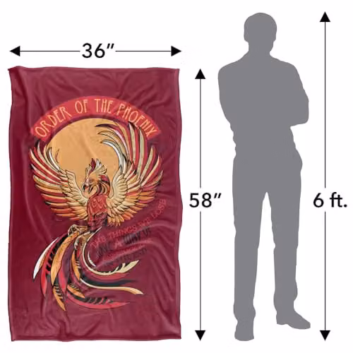 Warner Bros. Harry Potter Mosaic Order of the Phoenix Super Soft Fleece Throw Blanket, Multicolour – 4