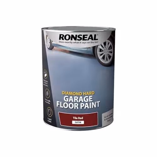 Ronseal Diamond Hard Garage Floor Paint Tile Red 5 Litre