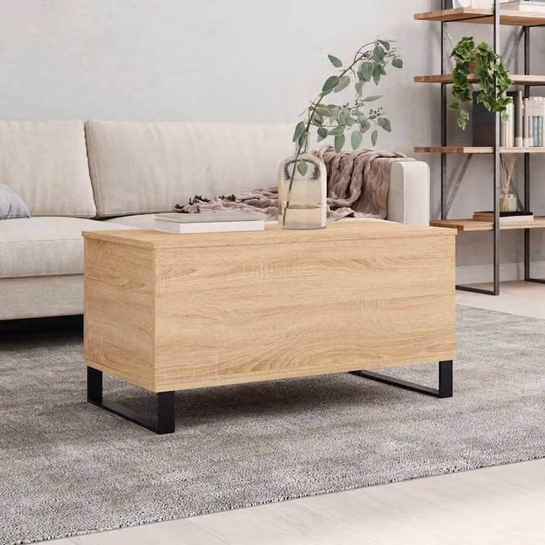 Berkfield Home Sonoma Oak Coffee Table in Light Brown, W: 90 cm, D: 44.5 cm, H: 45 cm
