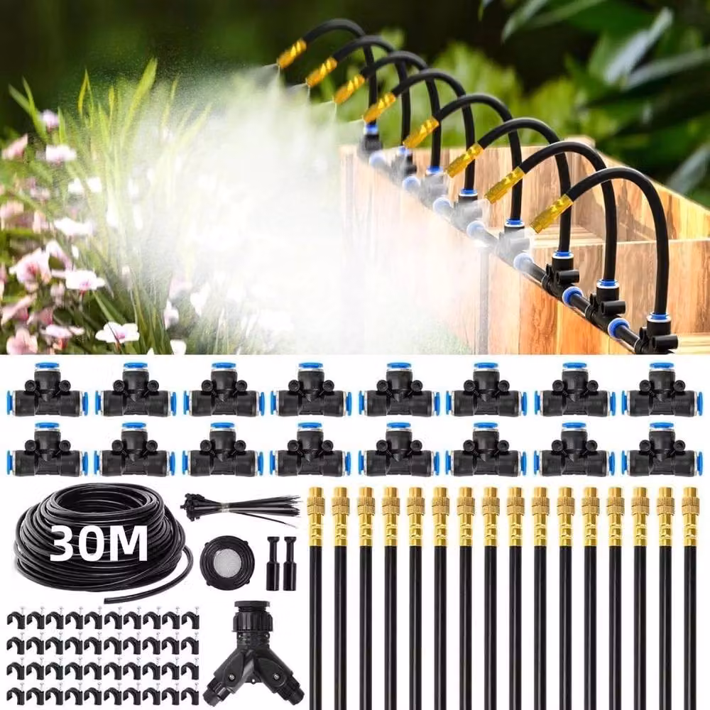 FLAVORA Automatic Drip Irrigation Kit with 30m Hose, 117 Pieces, Black – 2