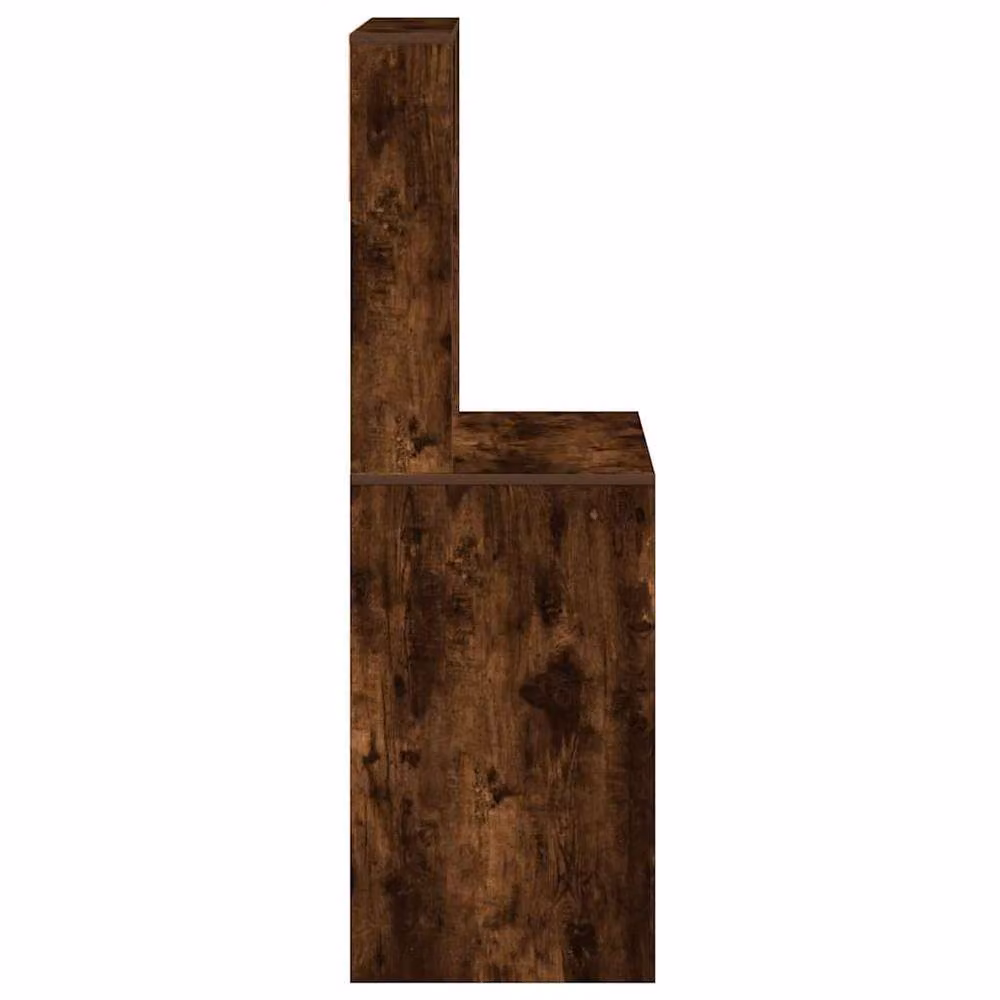 Berkfield Home Modern Writing Desk with Shelves in Smoked Oak Brown, W/D/H: 100 x 45 x 140 cm – 3