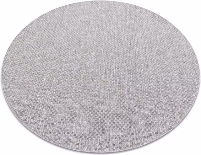 RugsX Timo Round Grey Flat Weave Rug, Diameter: 120 cm – 1