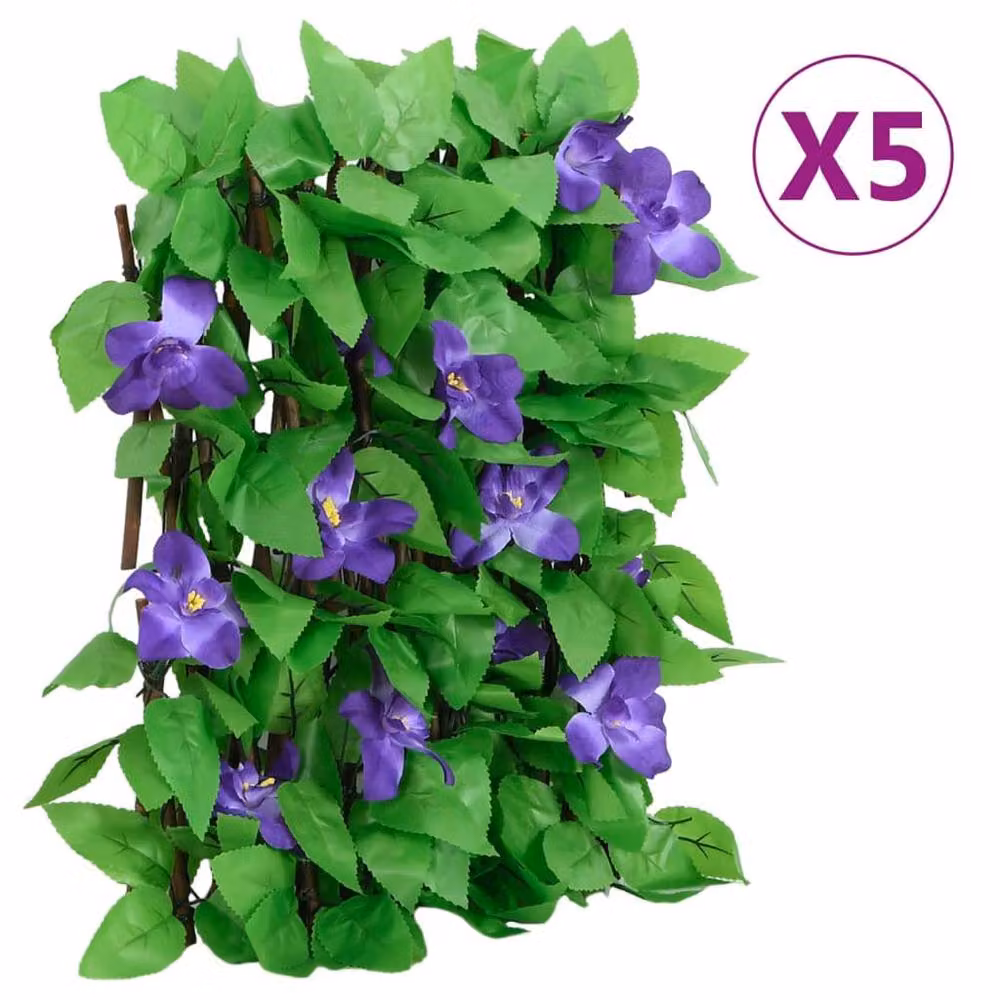 Berkfield Home Artificial Ivy Trellis Expandable Hedge, 5 Pieces, Green – 2