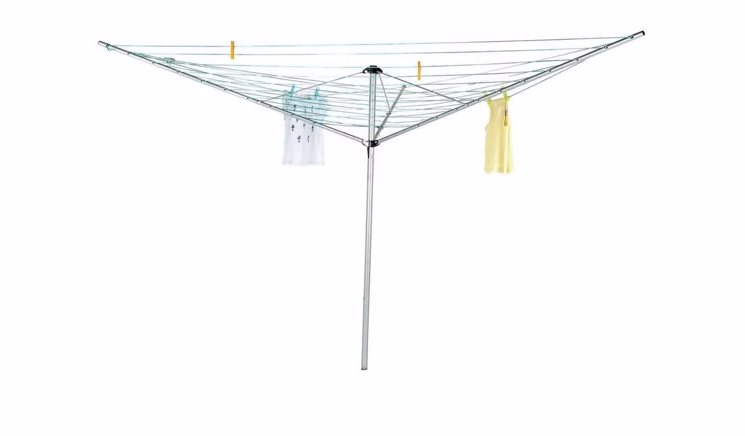 Cheap Furniture Warehouse 3 Arm Rotary Airer with 40m Drying Capacity in Silver Steel