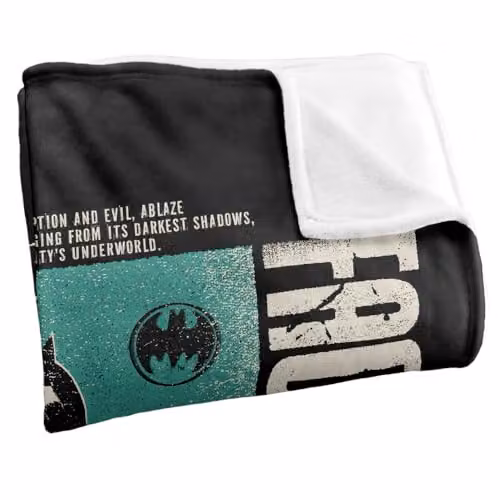 Warner Bros. Batman Face Your Fear Super Soft Fleece Throw Blanket, Multicolour, W: 91 cm, D: 147 cm – 2