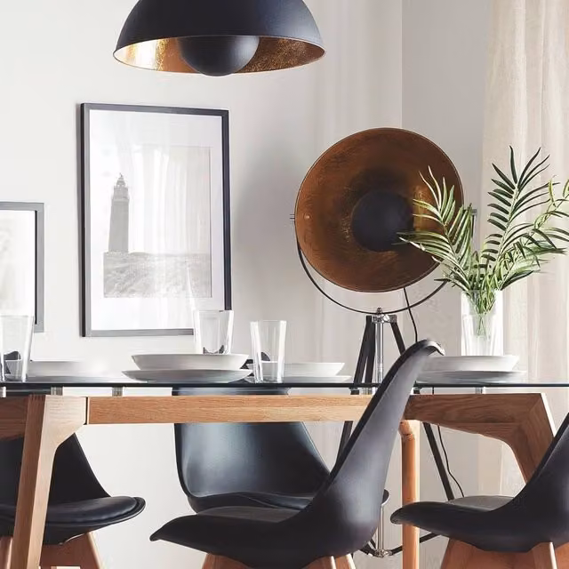 Wyld and Coco Matte Black Industrial Steel Dome Pendant Light, Height: 158 cm
