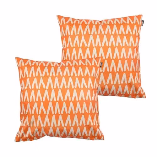 icon Graphic Collection Outdoor Cushion Set of 2, Orange, W/D/H: 43 x 43 x 43 cm – 1