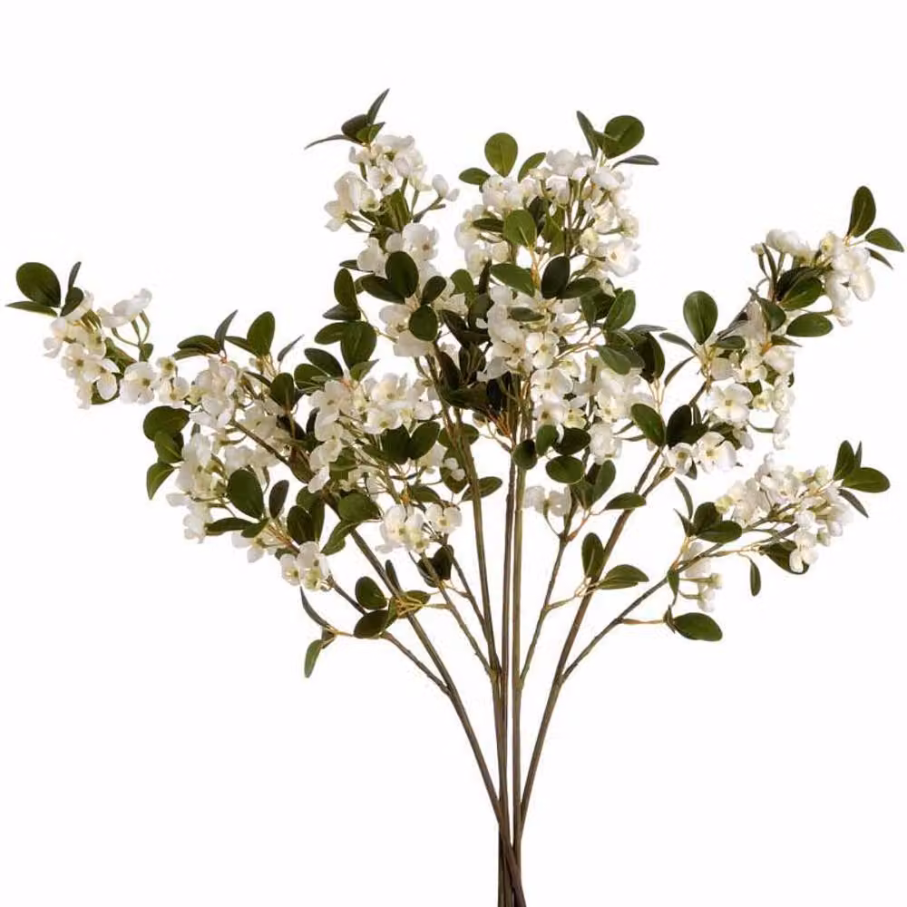 Lemon Pavilion White Spring Mock Orange Artificial Flower, W: 13 cm, D: 25 cm, H: 92 cm – 2