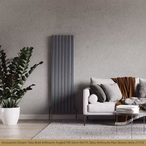 UK Radiators Typhoon Anthracite Flat Tube Vertical Designer Radiator, W: 47.6 cm, H: 160 cm – 3
