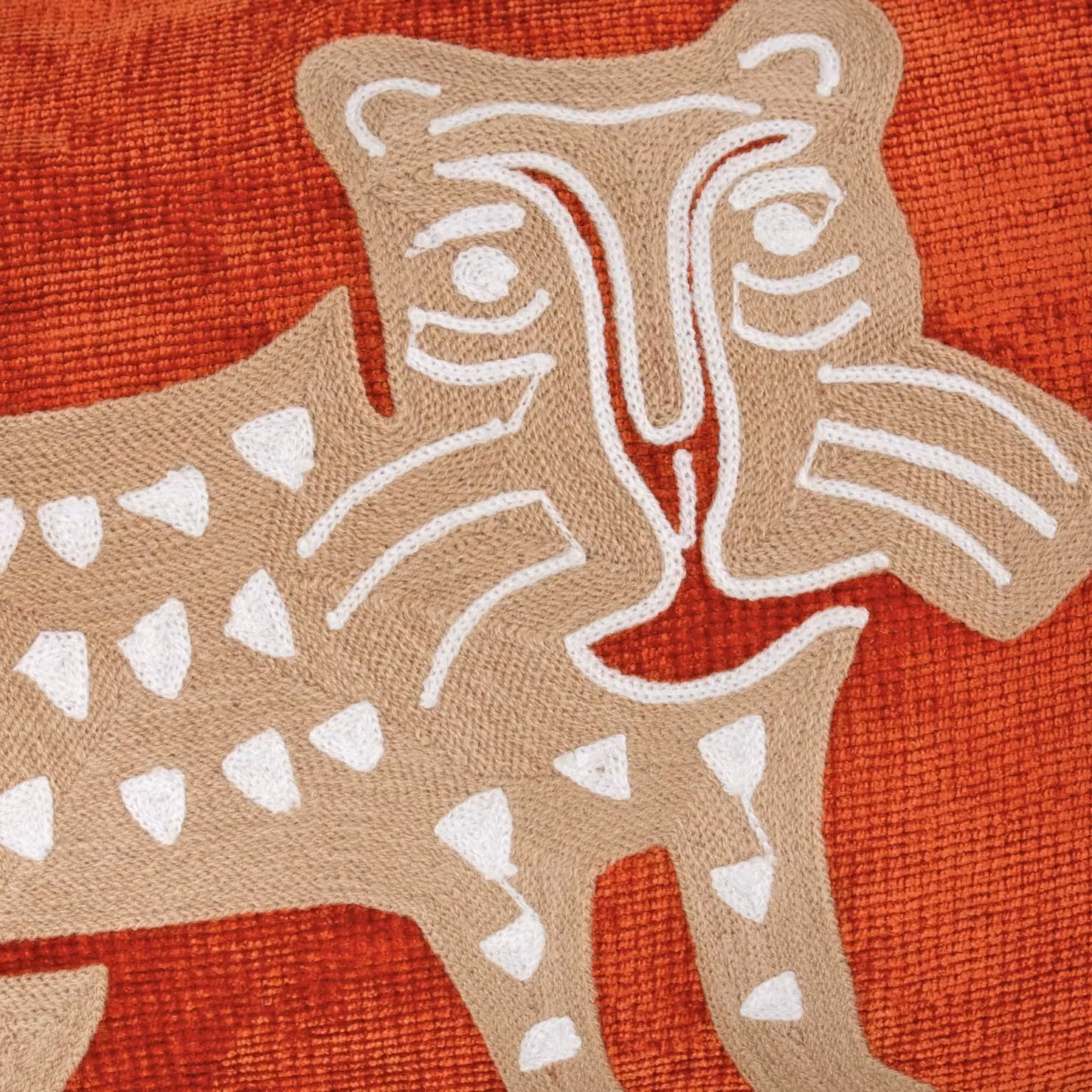 Wylder Orange Graphic Leopard Abstract Polyester Filled Cushion W/H: 50 x 30 cm – 3