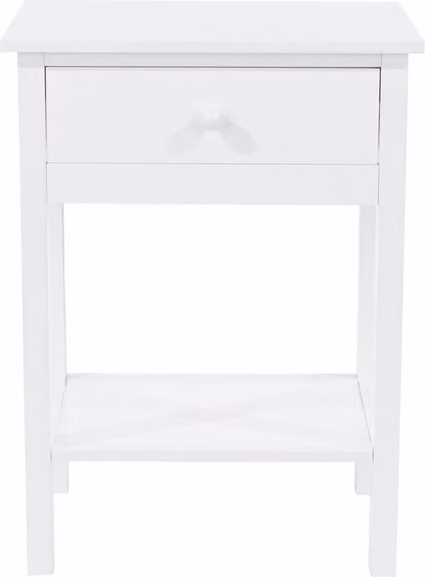 Core Products Ltd Shaker 1 Drawer Petite Bedside Cabinet in White