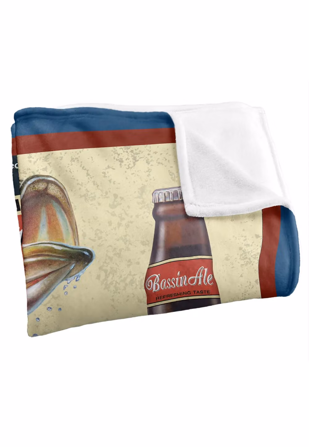 JQ Licensing Bassin Ale Silky Touch Super Soft Fleece Throw Blanket, White, W/D/H: 152 x 127 cm – 3