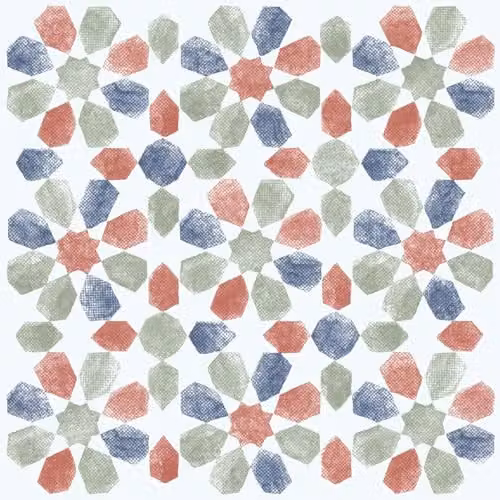 d-c-fix Self Adhesive Floral Floor Tiles, Spanish Leaves, Multicolour, W/D/H: 30.5 x 30.5 x 0.11 cm