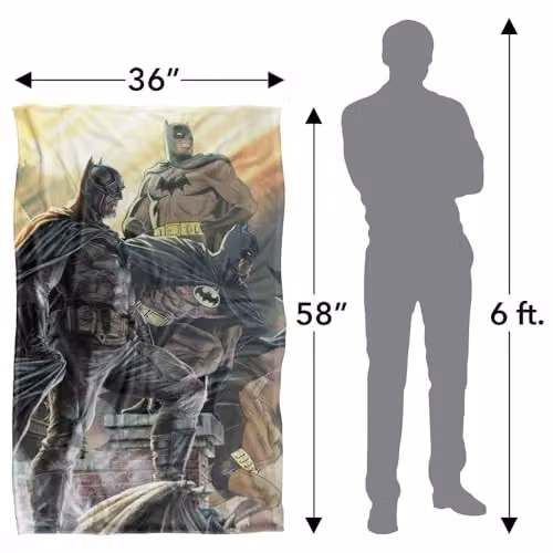 Warner Bros. Batman Through The Years Super Soft Silky Touch Fleece Throw Blanket, Multicolour, W: 91.44 cm, L: 147 cm – 4