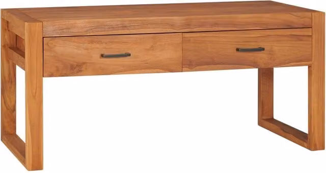 Berkfield Home Rustic Teak Wood TV Cabinet in Brown, W/D/H: 100 x 40 x 45 cm