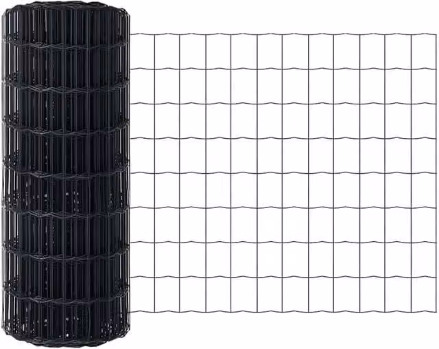 Berkfield Home Euro Fence Grey PVC-Coated Steel Fencing, W/H: 0.4 x 10 m – 1