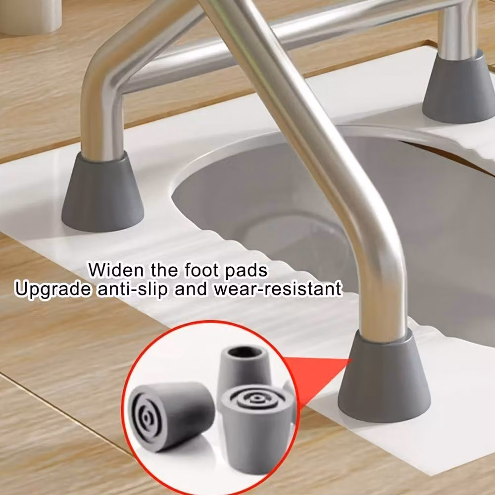 Ventryn Grey Metal Toilet Chair Commode Stool for Seniors – 2