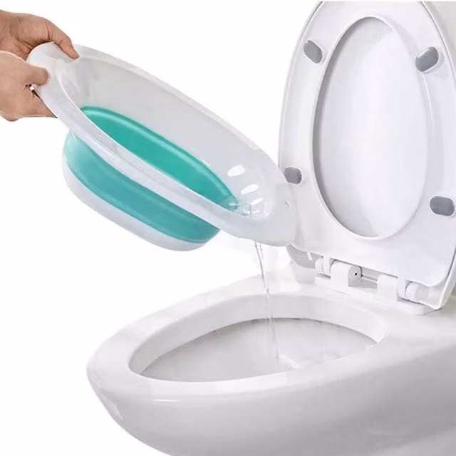 FLAVORA Portable Bidet Plastic Sitting Bath in White