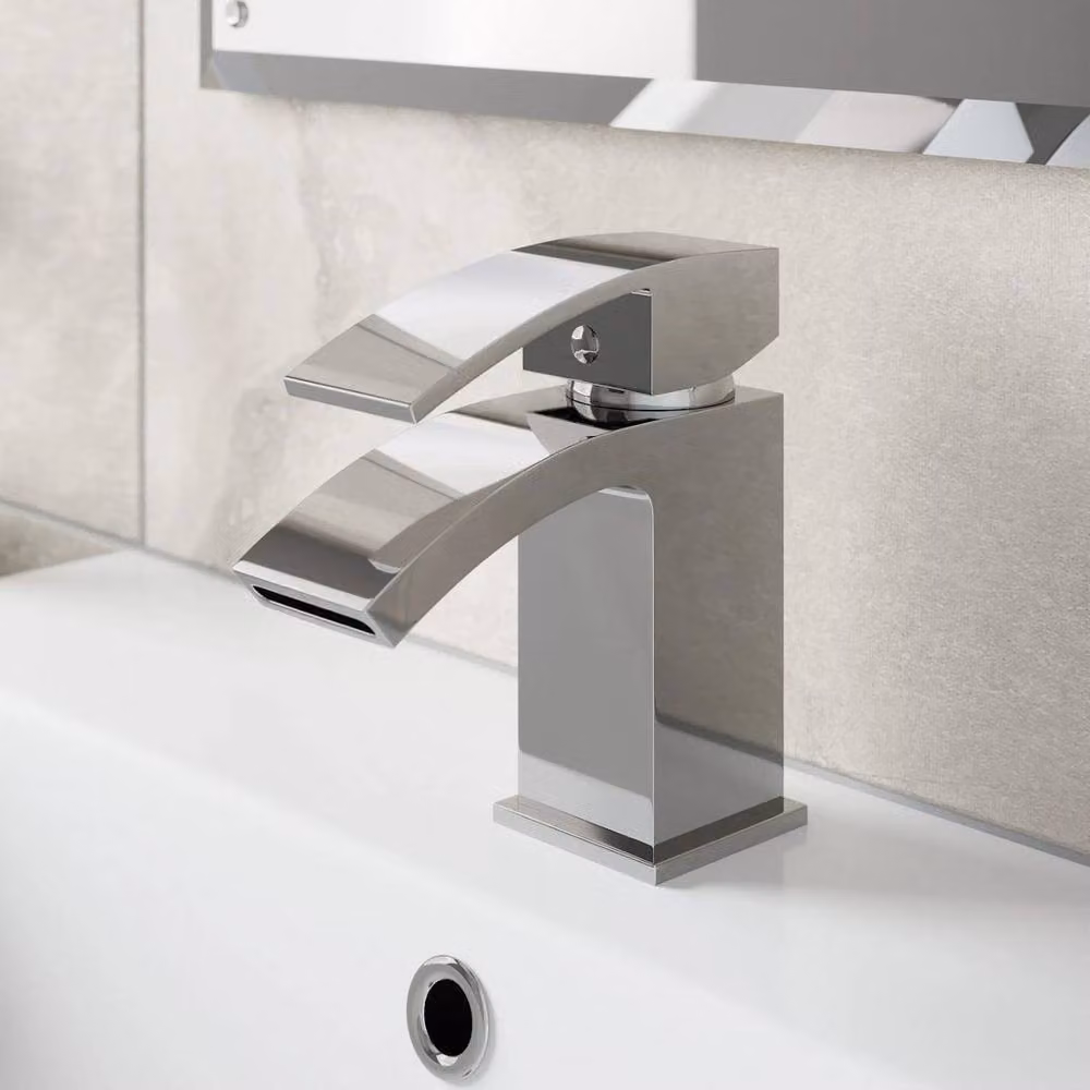 KORVIXA Modern Single Lever Bathroom Mono Basin Sink Mixer in Chrome Silver – 2