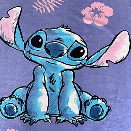 HomeSpace Direct Disney Lilo & Stitch Kids Beach Towel, Purple, W/H: 70 x 140 cm – 3