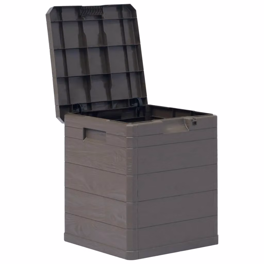 Berkfield Home Brown Plastic Garden Storage Box 90 L – 2