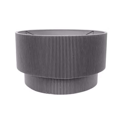 ValueLights Mason Ruched Crinkle Fabric Two Tier Cylinder Lampshade in Grey, Shade Width: 31 cm