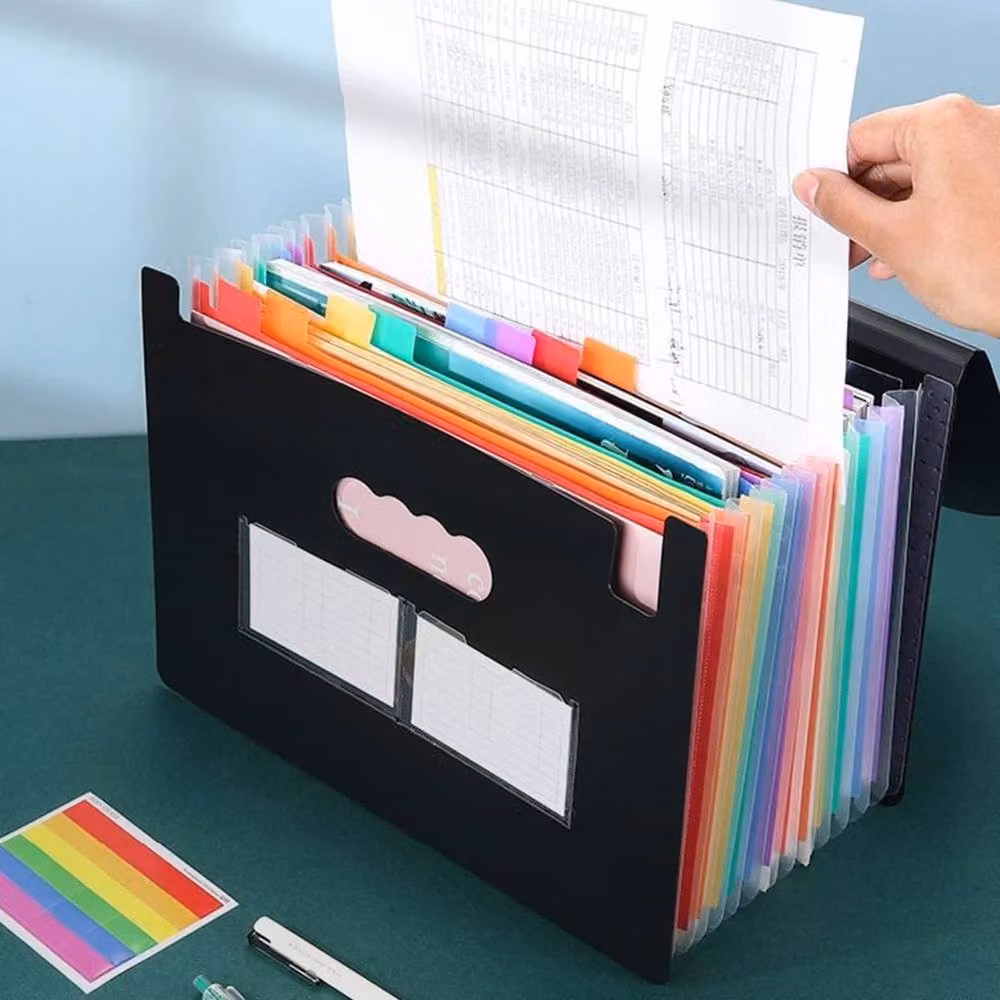 FLAVORA A4 25 Pocket Expandable Display Book in Black – 5