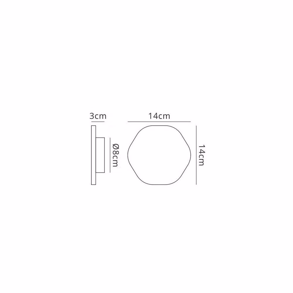 Netlighting Fusion Hexagonal LED Wall Light, Silver, 6W, 3000K, 540lm, Diameter: 14.4 cm – 2
