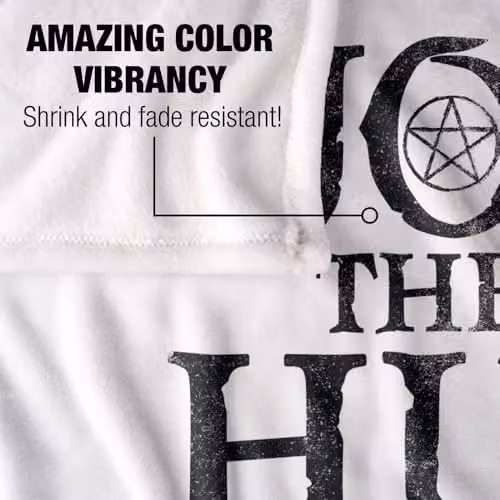 LOGOVISION Supernatural Join The Hunt Logo Super Soft Fleece Throw Blanket, Multicolour, W: 91 cm, D: 147 cm – 2