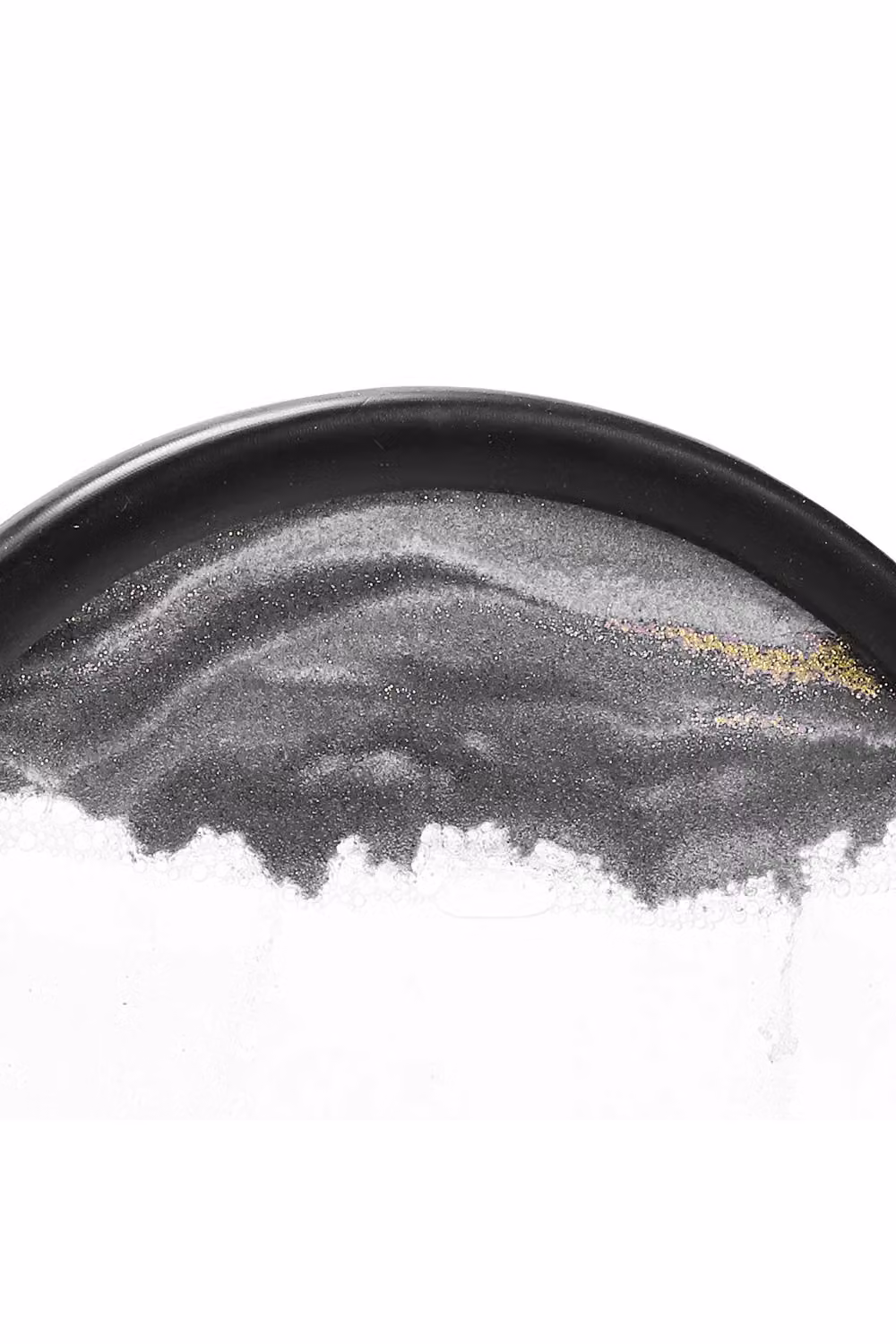 Living and Home Modern Round Moving Sand Art Picture in Grey Glass – 3