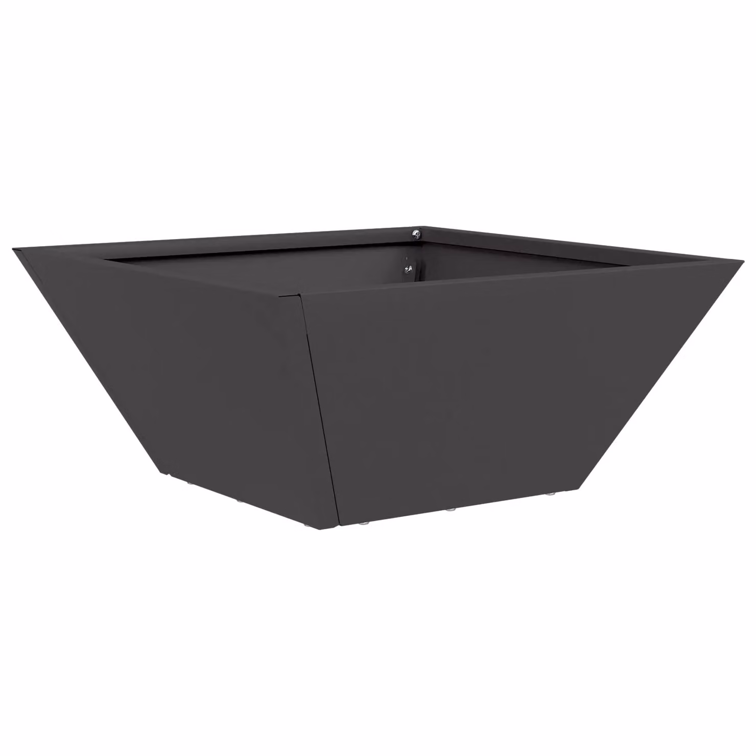 Berkfield Home Steel Garden Bowl Planter, Black, W/D/H: 35 x 35 x 15 cm – 2