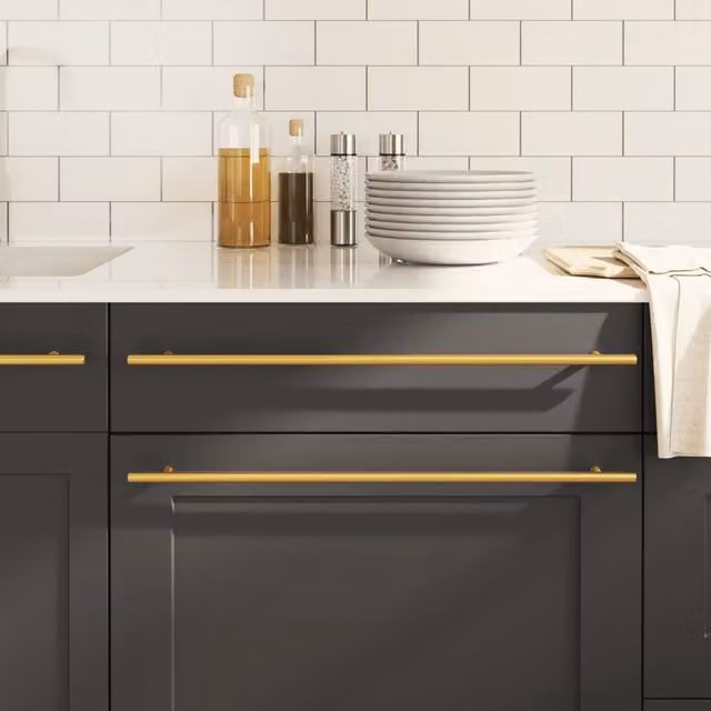 Berkfield Home Gold Stainless Steel Bar Cabinet Handles, 20 Pack, Length: 48 cm
