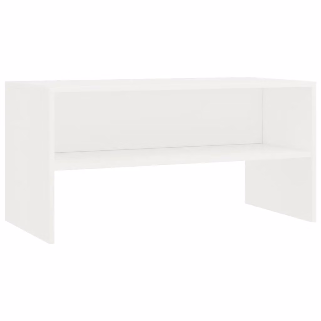 Berkfield Home White TV Cabinet in Engineered Wood W/D/H: 80 x 40 x 40 cm – 2