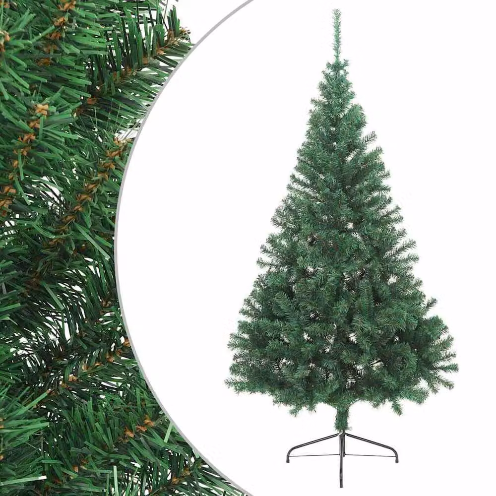 Berkfield Home Beautiful Green Artificial Half Christmas Tree with Stand, Height: 210 cm – 2
