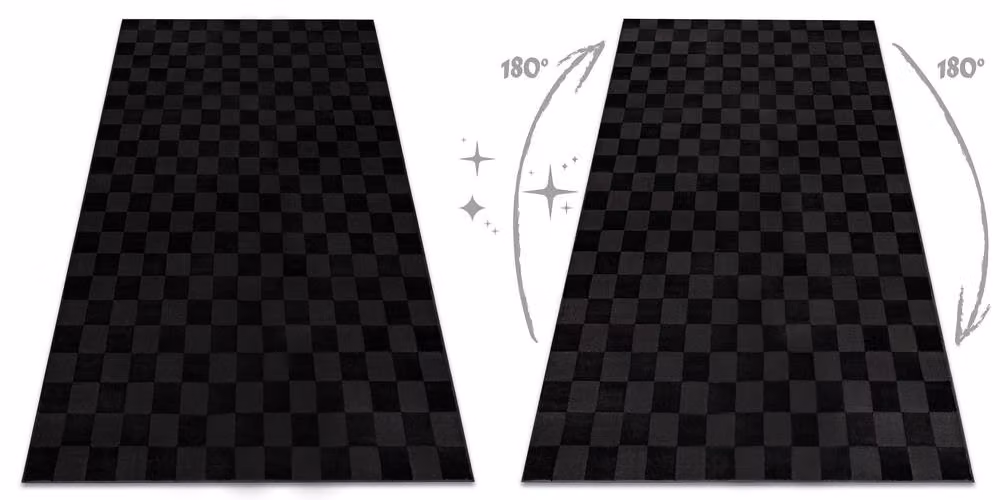 RugsX Aura Geometric Minimalist Rug in Black, W: 180 cm, D: 270 cm – 2