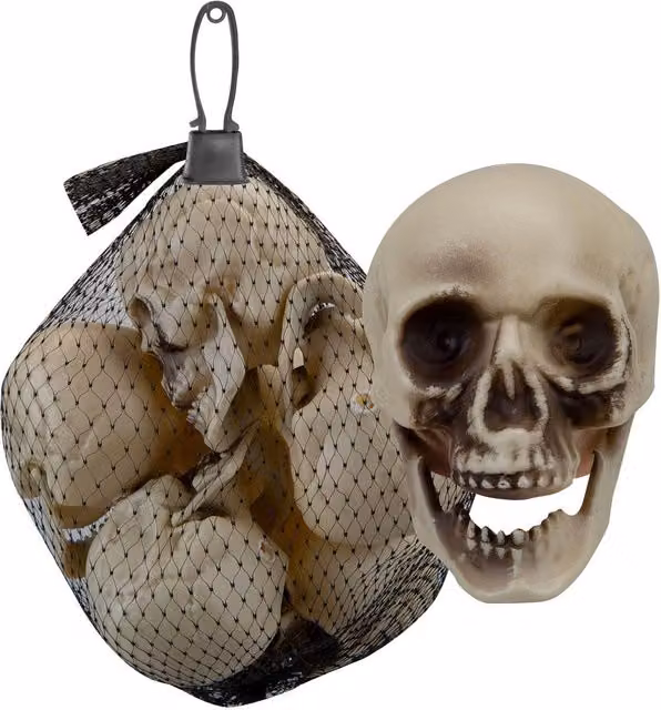 VFM e-Store Halloween Skull Decoration Pack, White, 5 Pack – 1