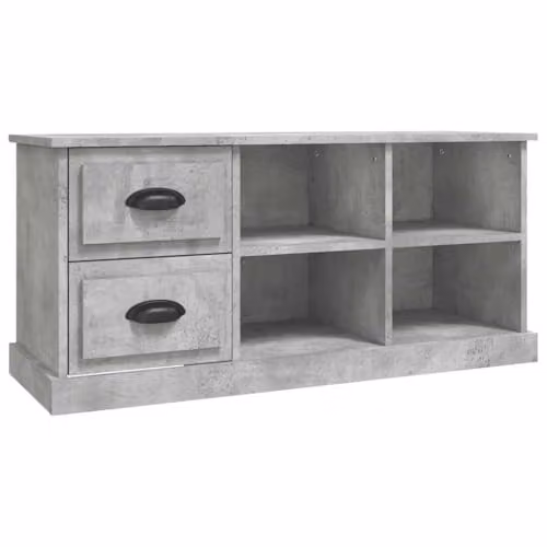 vidaXL Modern TV Cabinet and Media Unit in Concrete Grey Engineered Wood – 1