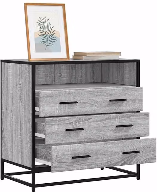 Berkfield Home Grey Sonoma Drawer Cabinet W/D/H: 70 x 41 x 70 cm – 1