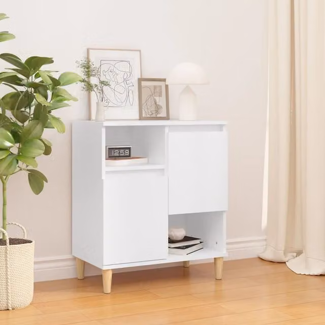 Berkfield Home White Engineered Wood Sideboard W/D/H: 60 x 35 x 70 cm